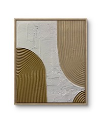 Original 3D Textured Art Set of 2 Neutral Wall Art 11×14 Tan White Abstract Boho