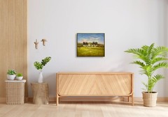 Hungryartist -Original Painting of Countryside Landscape on Canvas 20×24 Framed