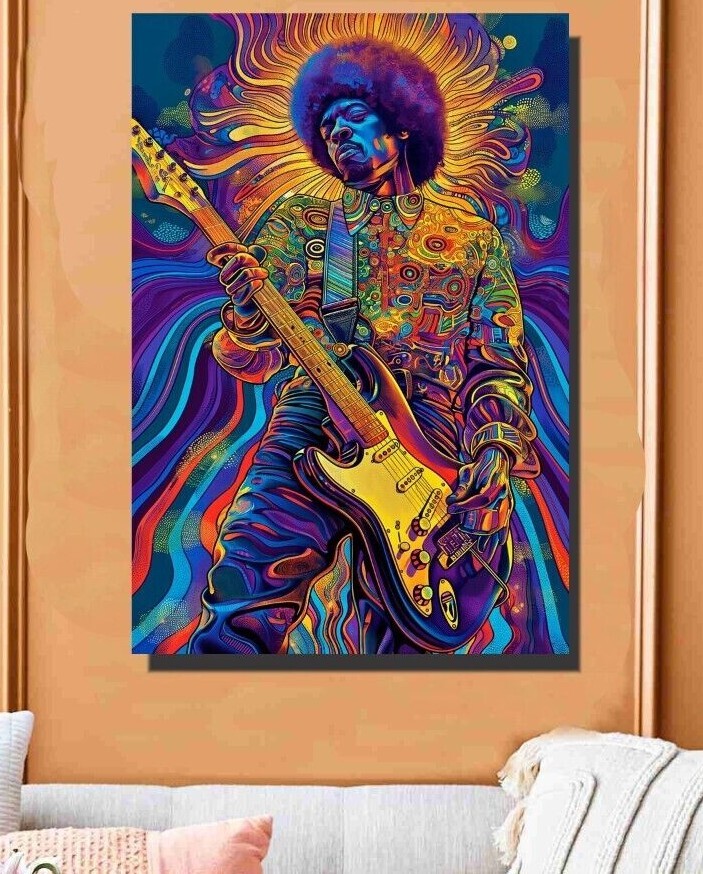 The Jimi Hendrix Experience Giclee Art Print Canvas Wrap or poster