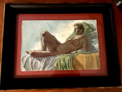 Constance McClure Female Nude Pigment on Silk Rag Paper 1989 Cincinnati Signed