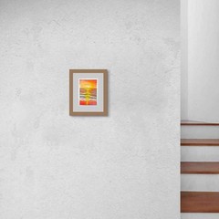 Sunrise Glory – Original Painting, Golden Hour Seascape, by Eman Khalifa | Conte