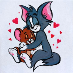 ACEO Tom And Jerry Mouse Cat Animals Anime Cartoon Acrylic Art Hand Painting New