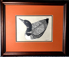 1979 Original Silkscreen, by Wyoming Artist, Wendy Morgan, Titled „Common Loon,“