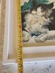 Original Watercolor Cat Painting – Framed 15.5″ x 18.5″