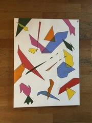 Abstract Wall Art Print On Canvas | Acrylic Paint | 45x60cm