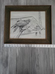 Vintage NATIVE AMERICAN Graphite Artwork SKETCH PRINT Mark Coleman 91 Picture