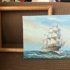 Vintage Sailing Ship Painting Nautical Sailboat by Pete Rogers Signed 8” X 10”