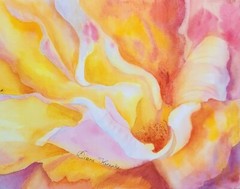 Unframed watercolor painting 11 x 8 3/4