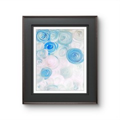 Bubbles Original Expressionism Acrylic Abstract Canvas 11×14