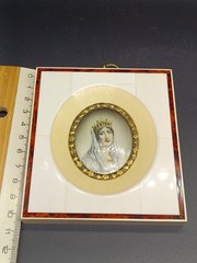Mid-19th Century Miniature Portrait of Empress Josephine – Hand Painted Antique