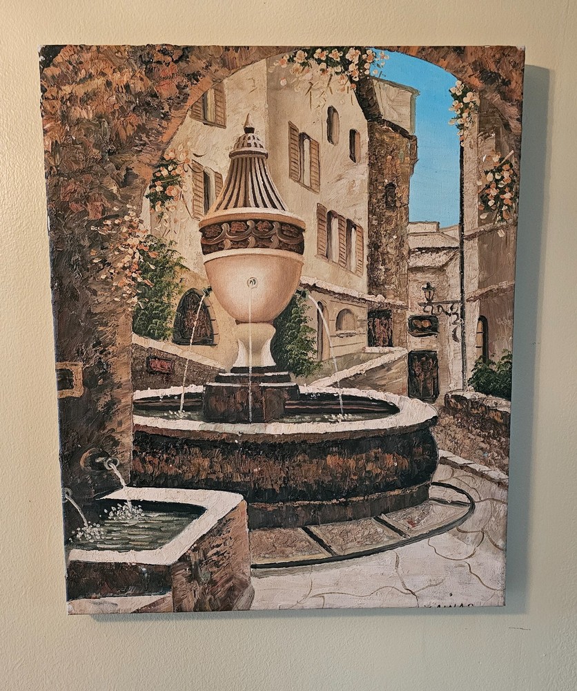 Original Vintage French Canvas Oil Painting signed by Lainas – Limited Edition