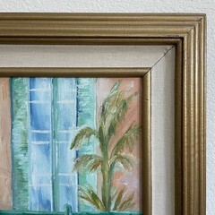 Claude Monet House Giverny France Original Acrylic Painting Framed Canvas 26×22