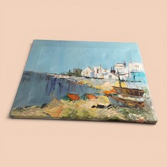 oil paintings on canvas Mid-century Impressionist Signed K.WARD 15.5×12 Inch