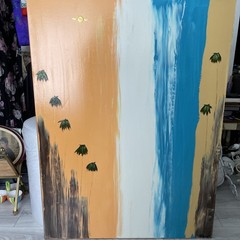 “Original Dutch Montana Artwork”Laguna Beach Cany Signed Abstract Painting”48X36