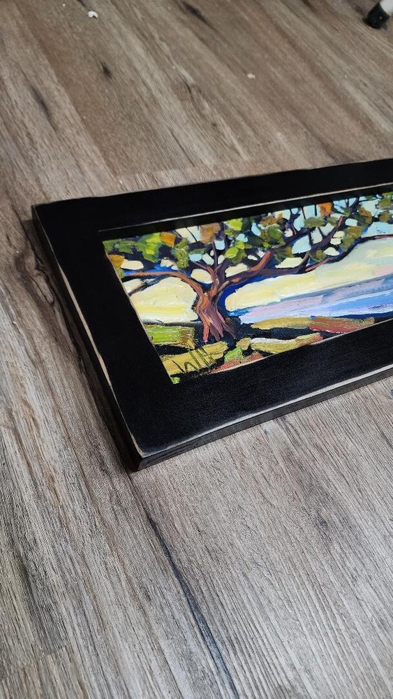 FRAME Only 2.25″ Profile Solid wood Black Finish Frame for Hawkins Art Paintings