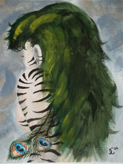 Signed Original ‚Tiger Spell‘ Acrylic Painting Limited Collectible Dream Catcher