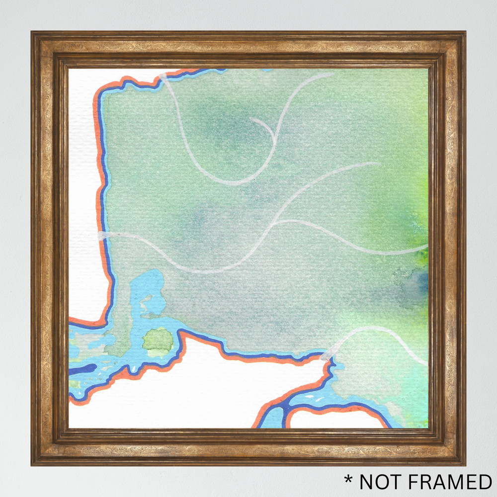 ‘Maps to Nowhere‘ Tristan Reasor Original Abstract Painting Acrylic 6×6 Fine Art