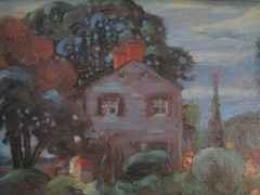 VINTAGE IMPRESSIONISM EXPRESSIONISM PAINTING OIL ANTIQUE NEW JERSEY EXHIBITED
