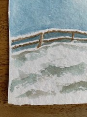 Unknown Naturalist Winter Landscape Sweden Scandinavia Watercolor 22.5×17.5