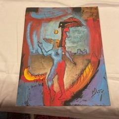 Neal Doty „Fantasy Bird” Mixed Media on Board Original Signed Artwork With COA
