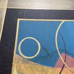 VTG. Mix Media on Board abstract painting 15 1/4″x15 1/4 Signed Numbered