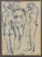 Signed Canadian Modern Ink on Paper Nude Study LISTED ARTIST ROBERT BOUCHER