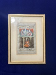 Painting on Parchment of Story by Nizami Ganjavi of Shirin O Khosrow