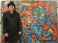 Jackson Pollock Style Giant Canvas Painting 84”X62” (7 Foot) Abstract Modern XL