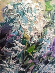 Original Oil Painting Lilac Still Life Floral Impasto Framed Bouquet Art 6*4