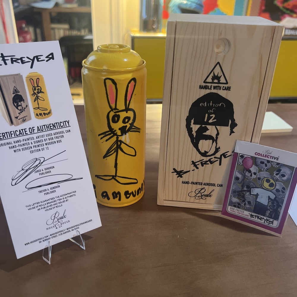 Bob Freyer Orig Hand Painted Aerosol Can Rare In Box House of Roulx Edition /12