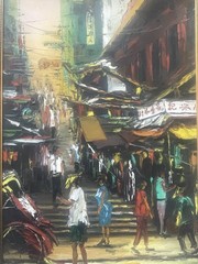 Ladder Street – Hong kong Painting By C.Magnus 1963