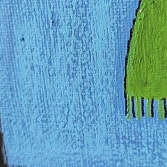 Folk Painting Original Woman Horse Portrait Canvas Outsider Whimsical 10×10 Art