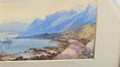 Continental Watercolour C 1827/37 Signed Moia in original Gesso Frame
