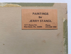 Vintage Contemporary Abstract Oil Painting by Jerry Stangl, Wisconsin