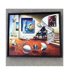 Ferjo Surrealist Original Acrylic Painting