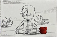 Fabio Napoleoni Original Ink GALLERY FRAMED One Of A Kind