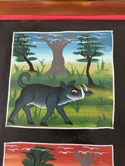 Original Tanzania Enamel Painting Tingatinga Art, By Cheti 24in x 30in