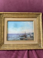 Paul Pascal French Landscape Painter Mediterranean Coast with Gouache 1887