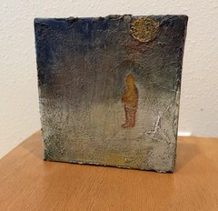 6×6 canvas painting, Rest In Nature, Acrylic, Dianna Price