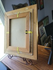 Vtg Floral Still Life Canvas Painting Ornate Gilt Frame 16×12 Bouquet Signed