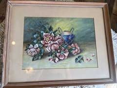 Antique F.F. Pearce Signed Watercolor – Original 19.5 X 15 Frame Rare Find