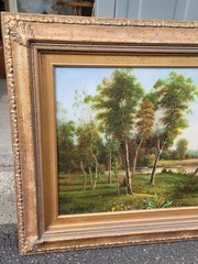 Stunning Oil on Canvas Marsh/Pond Scene Signed A.Jasper Landscape Painting Rare
