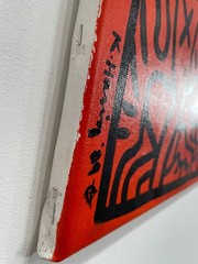Keith Haring Painting on Canvas Signed – RED MAZE