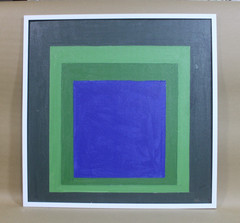Josef Albers Oil on Masonite – Signed 1971, Good Condition, Framed VERY NICE