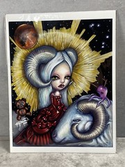 Aries Zodiac Sign Art Print Misty Monster MorbidlyAdorableArt Artist Signed 8×10