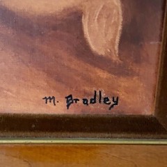 Vintage Original Still Life Oil Art Painting Framed Wine Fruit Signed Moody 23″