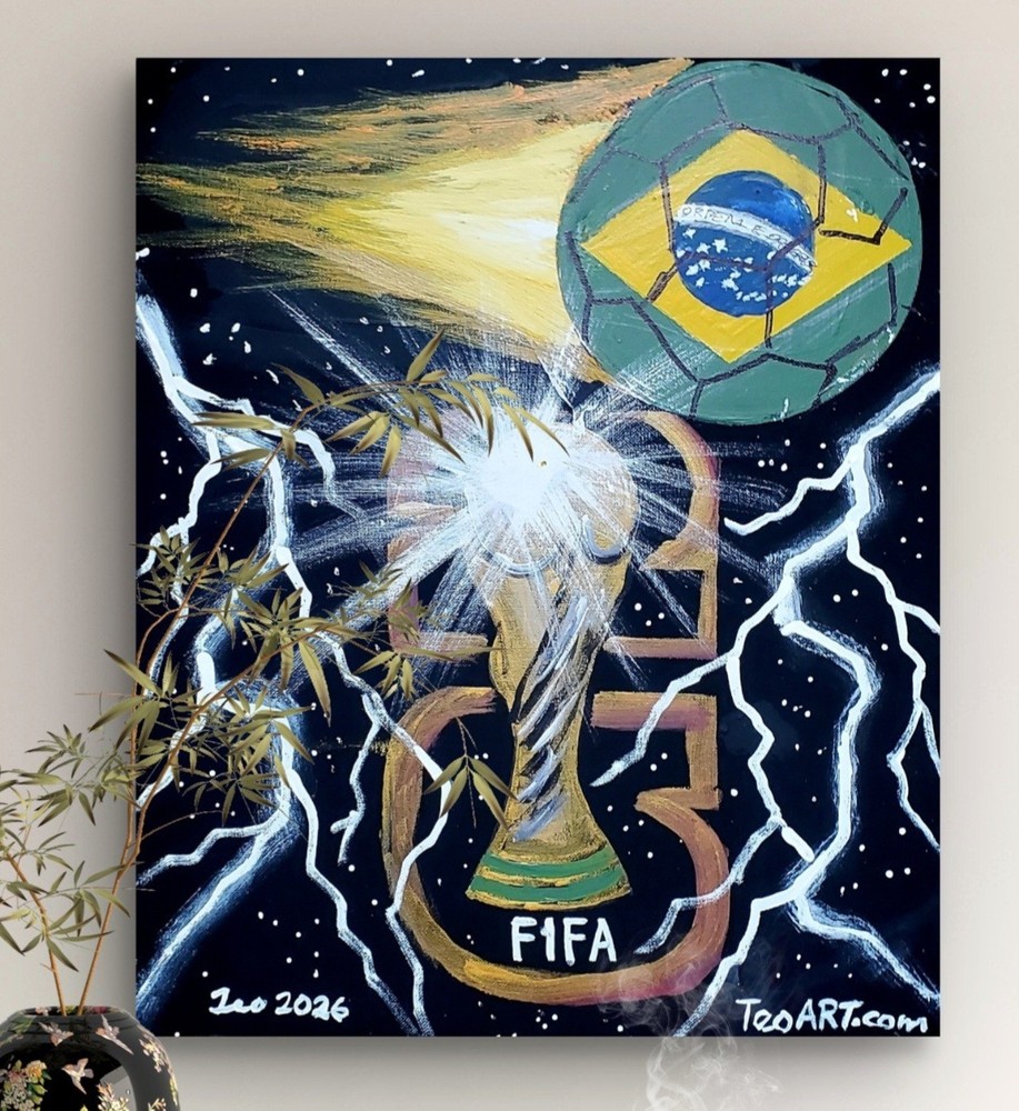2026 FIFA WORLD CUP SOCCER ART TEAM BRAZIL BRASIL
