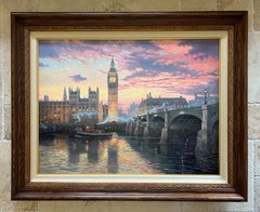THOMAS KINKADE – LONDON – A/P 30″ x 40″ – HAND EMBELLISHED GICLEE CANVAS w/COA