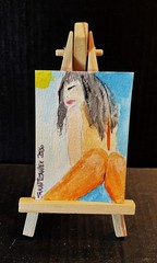 FREE SHIPPING MARILYN COKE colorful PAINTING POP ART Original SWARTZMILLER DNA