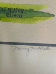 painting by Nancy M Kirk 1978 two signatures and it’s 12 out of 200.